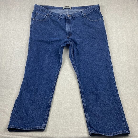 Wrangler Jeans Mens Size 46x30 Authentics Blue Denim Regular Fit ZM200SD Relaxed - Picture 1 of 13